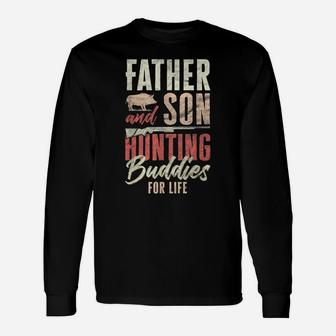 Mens Dad Hunter Father Hunting Buddies Unisex Long Sleeve | Crazezy