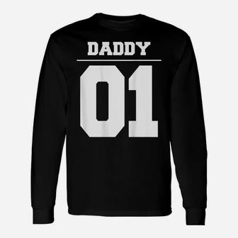 Mens Daddy 01 Fathers Day Gift Idea Daddy Daughter Matching Unisex Long Sleeve | Crazezy CA