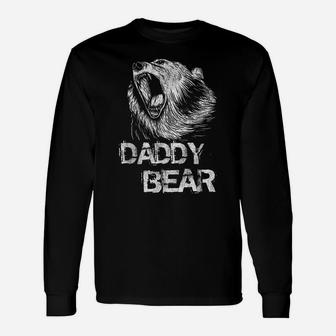 Mens Daddy Bear Funny Tee Father's Day Papa Daddy Father Gift Unisex Long Sleeve | Crazezy