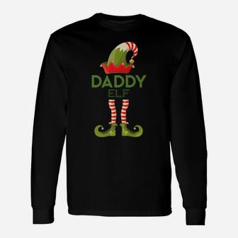 Mens Daddy Elf Matching Family Christmas Holiday Dad Father Gift Unisex Long Sleeve | Crazezy CA
