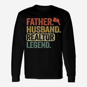 Mens Father Husband Realtor Legend Men Funny Real Estate Agent Unisex Long Sleeve | Crazezy CA