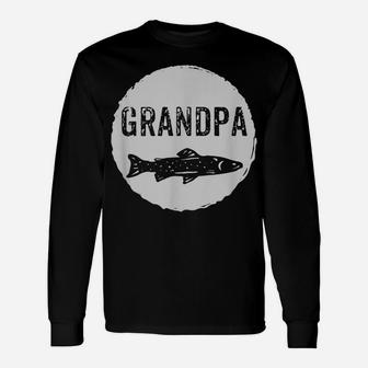 Mens Father's Day Fishing Gift For Grandpas Fish Graphic Unisex Long Sleeve | Crazezy UK