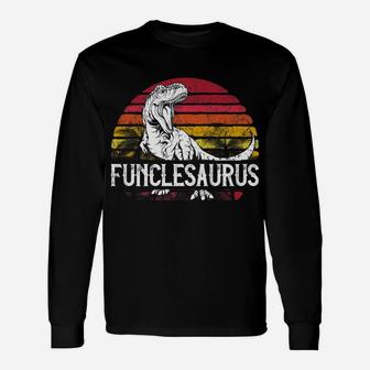 Mens Father's Day Gift For Uncle Funcle Saurus T Rex Funny Unisex Long Sleeve | Crazezy DE