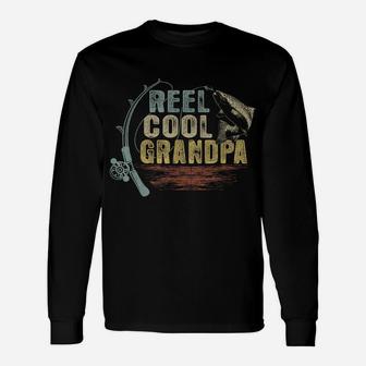 Mens Funny Fishing Tee Vintage Reel Cool Grandpa Unisex Long Sleeve | Crazezy CA