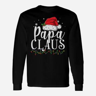 Mens Funny Papa Claus Christmas Pajamas Santa Gift Unisex Long Sleeve | Crazezy