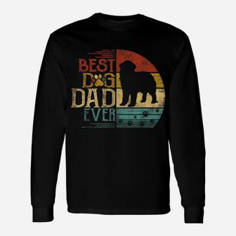 Mens Newfoundland Vintage Dog Dad Shirt Cool Father's Day Retro Unisex Long Sleeve | Crazezy AU