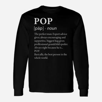 Mens Pop Definition - Funny Grandpa Unisex Long Sleeve | Crazezy