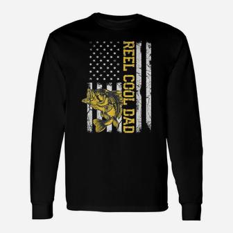 Mens Reel Cool Dad Fishing Father's Day Gift T Shirt 4Th Of July Unisex Long Sleeve | Crazezy UK