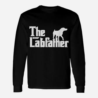 Mens The Labfather Funny Lab Labrador Dog Owner Dad Daddy Father Unisex Long Sleeve | Crazezy