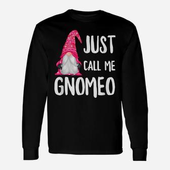 Mens Valentine Day Cute Gnomeo Lover Funny Gnome Love Gift Unisex Long Sleeve | Crazezy