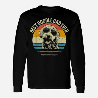 Mens Vintage Best Doodle Dad Ever Daddy Goldendoodle Father's Day Unisex Long Sleeve | Crazezy CA