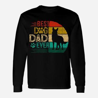 Mens Vintage Best German Shepherd Ever Shirt Father's Day For Dad Unisex Long Sleeve | Crazezy
