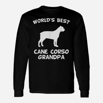 Mens World's Best Cane Corso Grandpa Dog Owner Unisex Long Sleeve | Crazezy