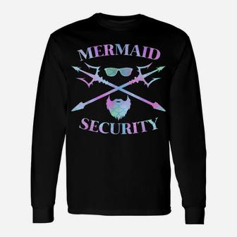Merman Mermaid Security Funny Lifeguard Swimmer Costume Gift Unisex Long Sleeve | Crazezy AU