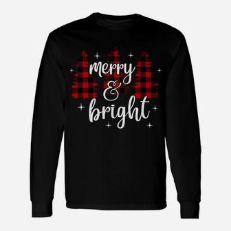 Merry And Bright, Matching Family Gifts, Xmas Trees Sweatshirt Unisex Long Sleeve | Crazezy DE