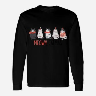 Merry Catmas Cat Christmas Tree Xmas Decorations Sweatshirt Unisex Long Sleeve | Crazezy CA
