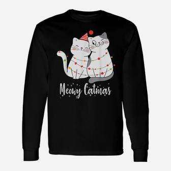 Merry Catmas Cats Christmas Couples Cat Lovers Xmas Unisex Long Sleeve | Crazezy AU