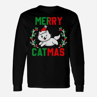 Merry Catmas Funny Pun For Cat Lovers Unisex Long Sleeve | Crazezy