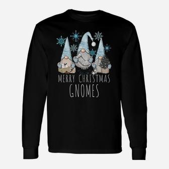 Merry Christmas Gnomies Winter Snowflake Funny Gnome Gift Unisex Long Sleeve | Crazezy