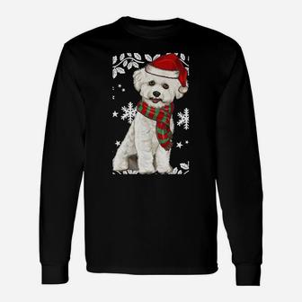 Merry Christmas Ornament Bichons Frise Xmas Santa Sweatshirt Unisex Long Sleeve | Crazezy