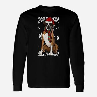 Merry Christmas Ornament Boxer Xmas Santa Sweatshirt Unisex Long Sleeve | Crazezy