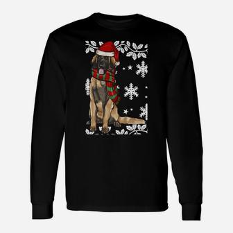 Merry Christmas Ornament Leonberger Xmas Santa Sweatshirt Unisex Long Sleeve | Crazezy