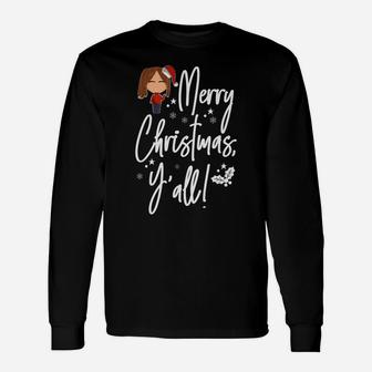 Merry Christmas, Y'all Unisex Long Sleeve | Crazezy CA