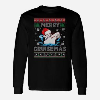 Merry Cruisemas Funny Cruise Ship Family Ugly Christmas Unisex Long Sleeve | Crazezy AU