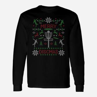 Merry Discmas Disc Golf Ugly Christmas Sweater Party Shirts Unisex Long Sleeve | Crazezy