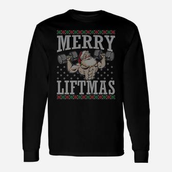 Merry Liftmas Funny Fitness Weight Lifting Workout Gym Gift Unisex Long Sleeve | Crazezy