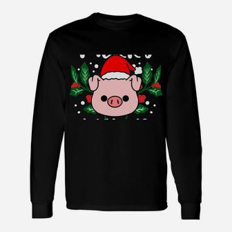 Merry Pigmas Christmas Pig Unisex Long Sleeve | Crazezy DE