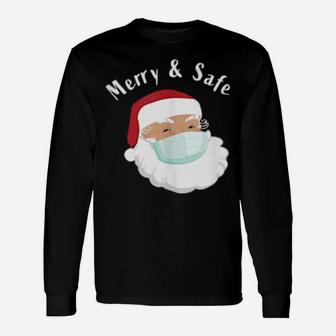 Merry And Safe Santa Long Sleeve T-Shirt - Monsterry DE
