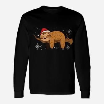Merry Slothmas Funny Sloth Christmas Outfit For Sloth Lovers Sweatshirt Unisex Long Sleeve | Crazezy