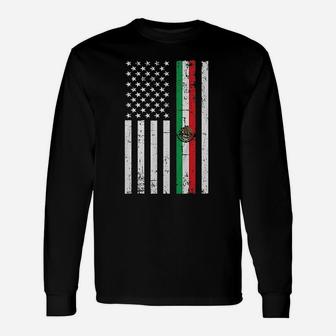 Mexican American Flag Unisex Long Sleeve | Crazezy DE