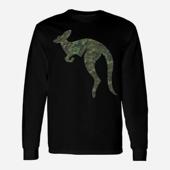 Military Pademelon Camo Print Us Kangaroo Veteran Men Gift Unisex Long Sleeve | Crazezy CA