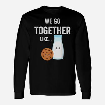 Milk And Cookies Set Couple Bff Matching Cute Gift Shirt Unisex Long Sleeve | Crazezy