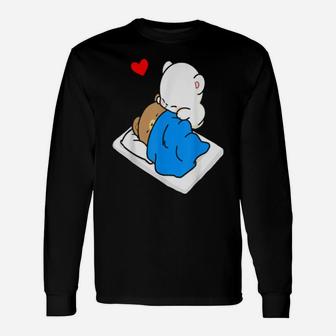 Milk Mocha Bear Always Kiss Me Goodnight Valentines Couples Long Sleeve T-Shirt - Monsterry AU