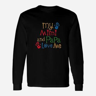 Mimi And Papa Love Me Baby Unisex Long Sleeve | Crazezy