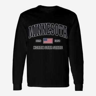 Minnesota Sweatshirt American Flag Veteran Military Gifts Us Unisex Long Sleeve | Crazezy