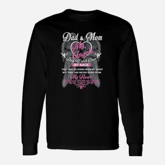 Mom And Dad In Heaven Forever My Angels Memorial Of Parents Unisex Long Sleeve | Crazezy DE