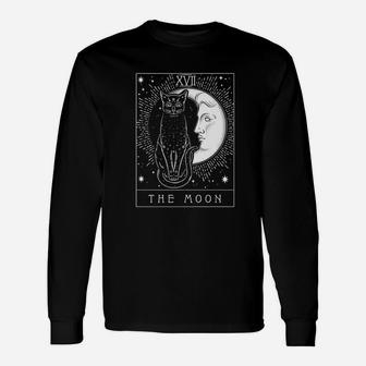 Moon And Cat Unisex Long Sleeve | Crazezy