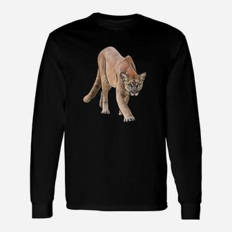 Mountain Lion Inspired Hunting Unisex Long Sleeve | Crazezy
