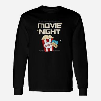 Movie Night Popcorn Tickets Cinema Coming Soon Unisex Long Sleeve | Crazezy CA
