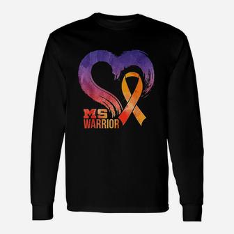 Ms Warrior Heart Multiple Sclerosis Awareness Month Unisex Long Sleeve | Crazezy