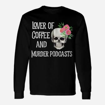 Murder Podcast Stuff True Crime Coffee Lover Cute Pink Skull Zip Hoodie Unisex Long Sleeve | Crazezy UK