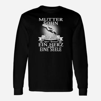 Mutter-Sohn Verbundenheit Langarmshirts mit Ein Herz, Eine Seele Design - Seseable