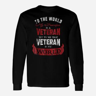 My Grandpa Is A Veteran Shirt For Boys & Girls Veteran Kids Unisex Long Sleeve | Crazezy