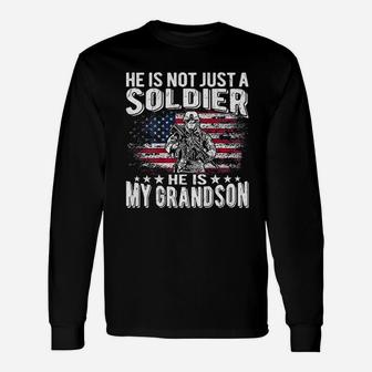 My Grandson Is A Soldier Unisex Long Sleeve | Crazezy UK