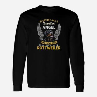 My Rottweiler Is A Guardian Gift Who Loves Pets Unisex Long Sleeve | Crazezy