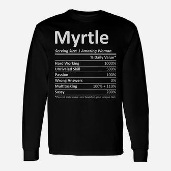 Myrtle Nutrition Personalized Name Funny Christmas Gift Idea Unisex Long Sleeve | Crazezy